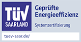 Zertifikat: TÜV geprüfte Enerfgieeffizienz