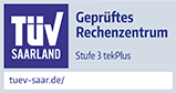 Zertifikat:TÜV geprüftes Rechenzentrum Stufe 3 tekPlus