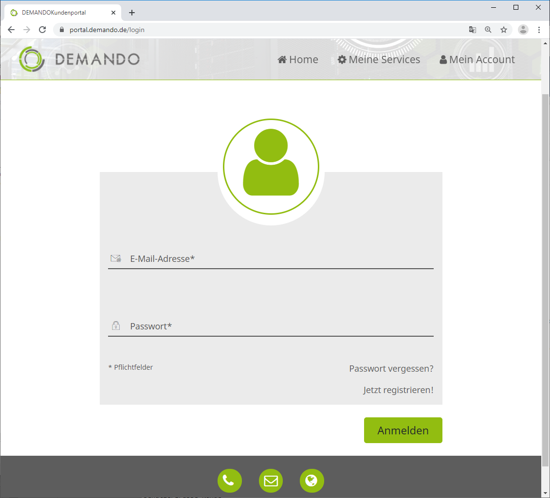 DEMO: White-Label Kundenportal für Energieversorger